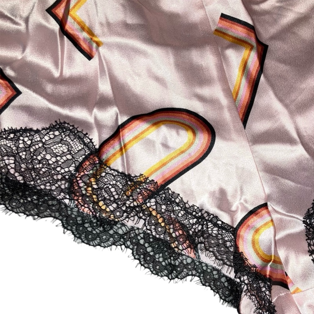 *3 for $30!* Victoria Secret Pink Satin Love Letters Pajama Sleep Shorts ONLY M - Picture 4 of 8